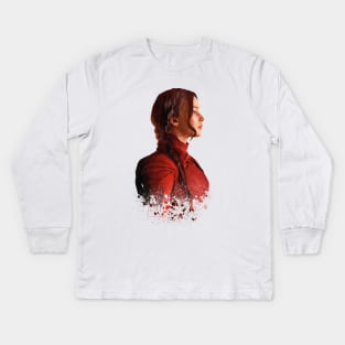 KATNISS EVERDEEN: MOCKINGJAY PT2 (VARIANT 2) LOW POLY Kids Long Sleeve T-Shirt